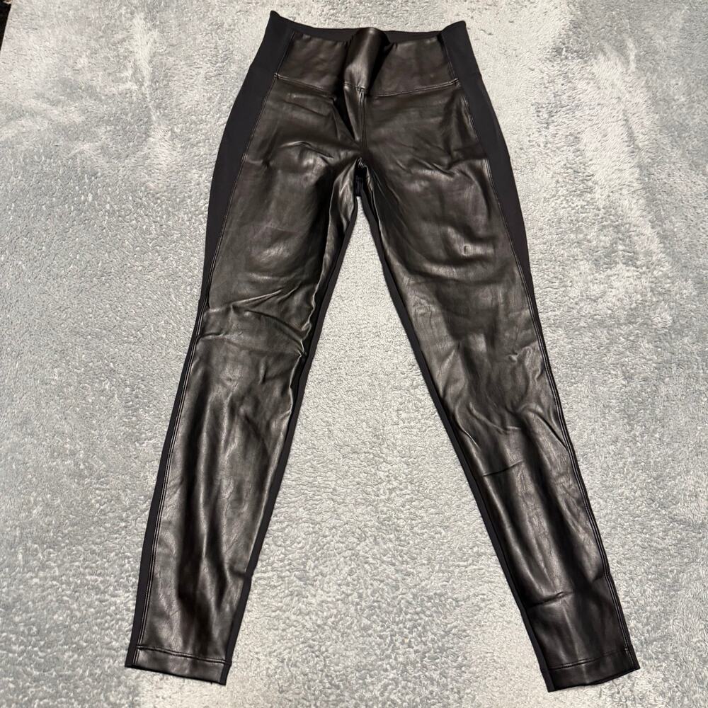 Athleta Delancey Shine Tight Leggings Womens Medium Black High Rise Pull On Pant